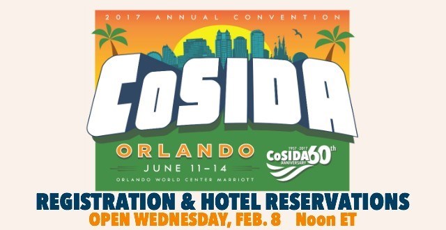 #CoSIDA17 Convention Registration & Hotel Reservations Open Wednesday, Feb. 8